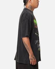 Culture Kings X WWE Ultimate Warrior Vintage T-Shirt Black Acidwash