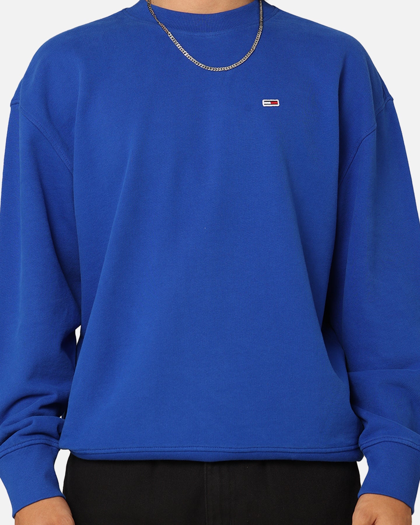 Tommy Jeans Relaxed Tonal Appliqué Crewneck Ultra Blue