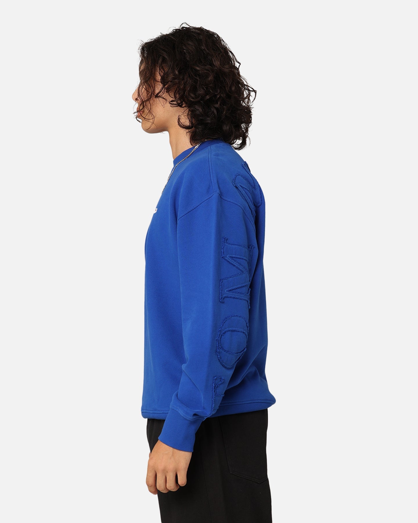 Tommy Jeans Relaxed Tonal Appliqué Crewneck Ultra Blue