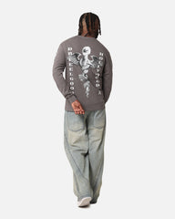 Motley Crue Feel Good Hollywood Long Sleeve T-Shirt Charcoal